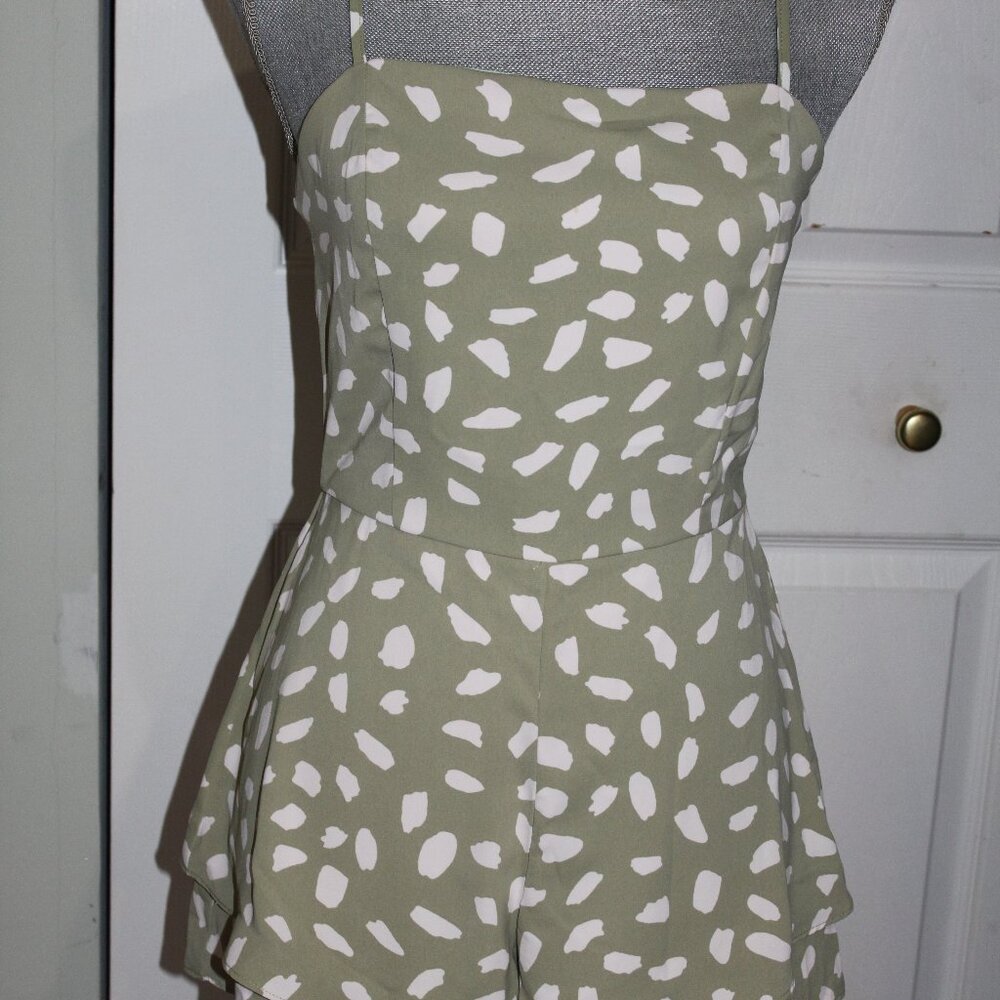 She + Sky Green Romper